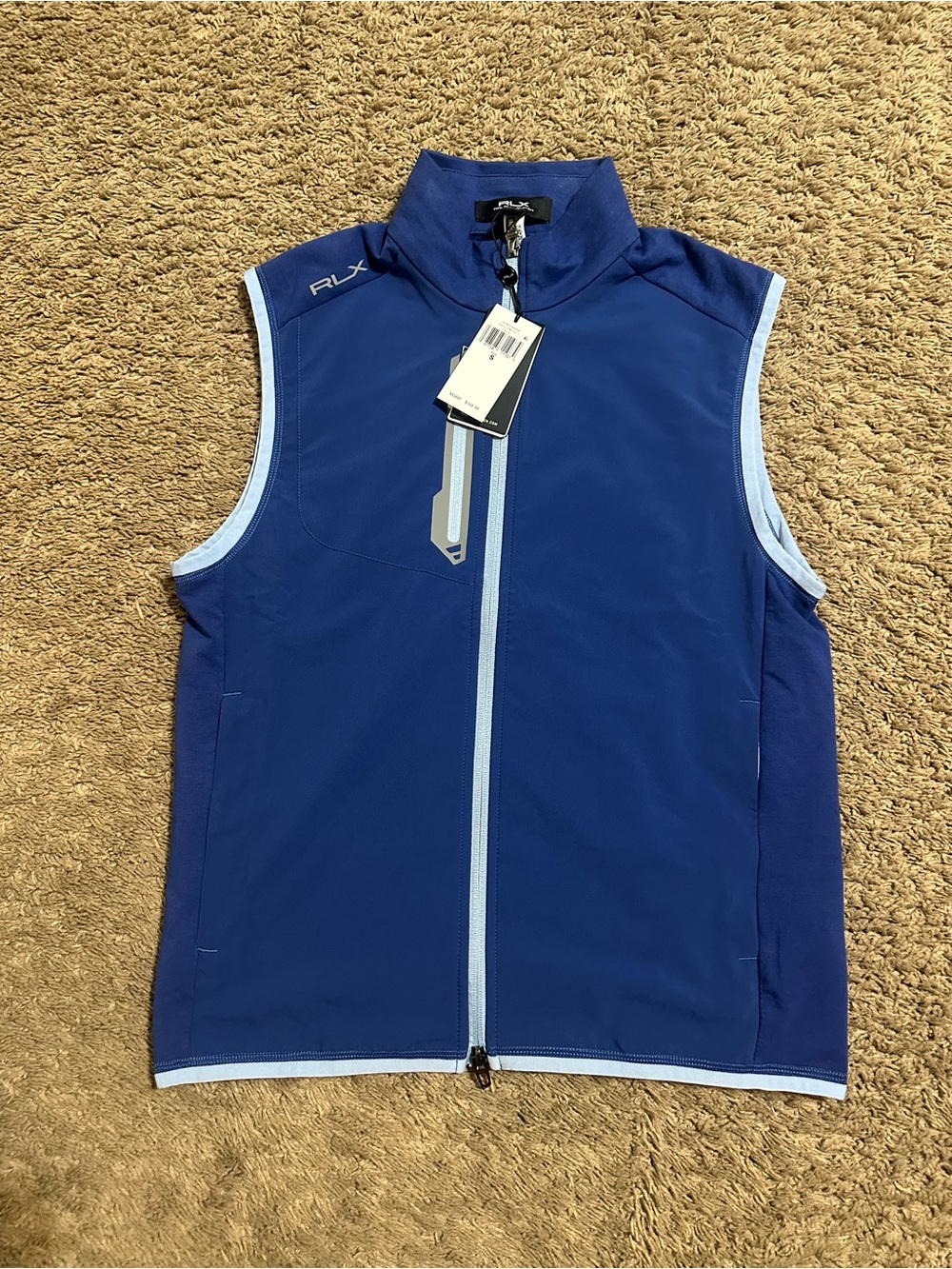 Vintage RLX Ralph Lauren “triple blue” vest 00s size small